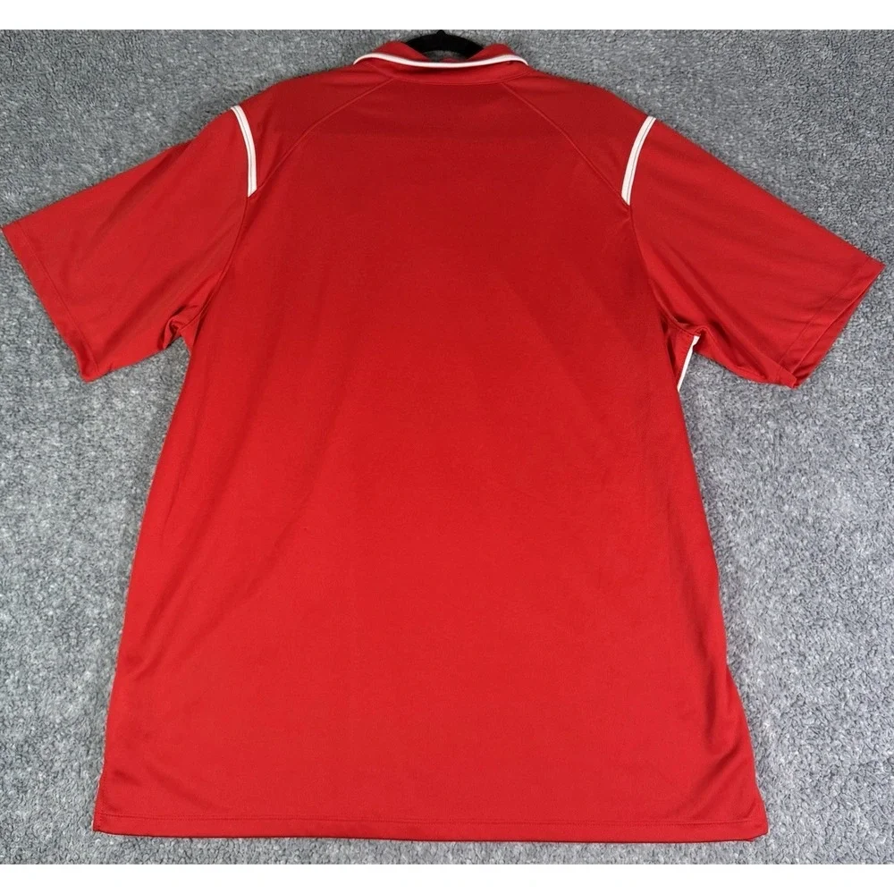 Ole Miss Rebels Soccer Shirt Mens XL Red NCAA Golf Nike Dri Fit Polo Collared